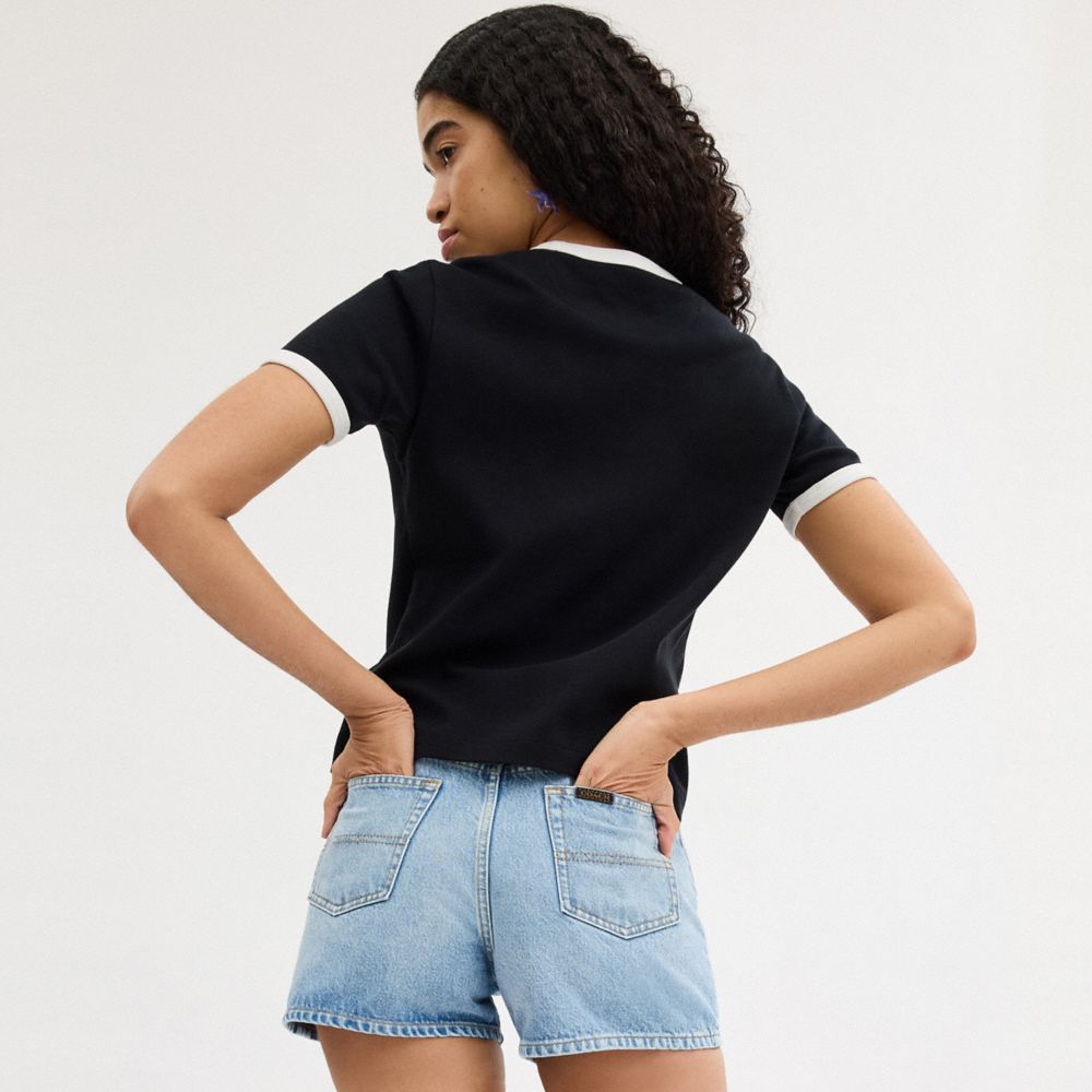 Coach Coach Ringer T Shirt Black