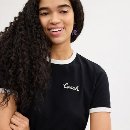 Coach Coach Ringer T Shirt Black