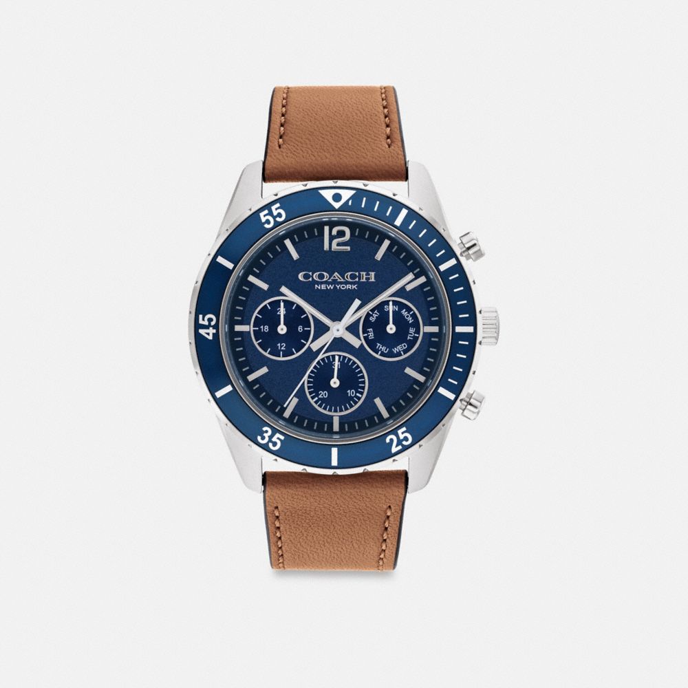Coach Cole Watch, 44 Mm Saddle