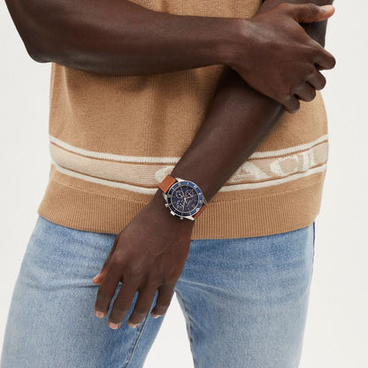 Coach Cole Watch, 44 Mm Saddle