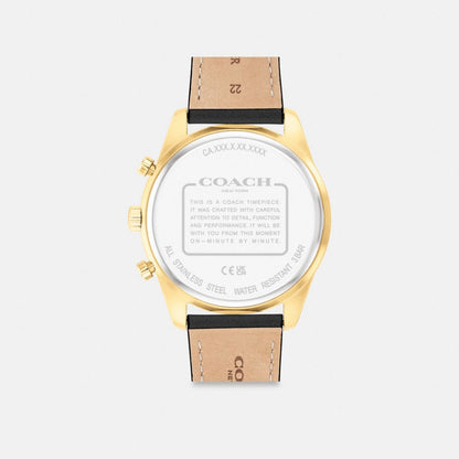 Coach Cole Watch, 44 Mm Black