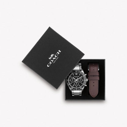 Cole Watch Gift Set, 44 Mm Brown Brown