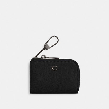 Coach L Zip Key Case Black