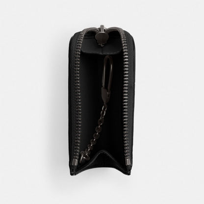 Coach L Zip Key Case Black