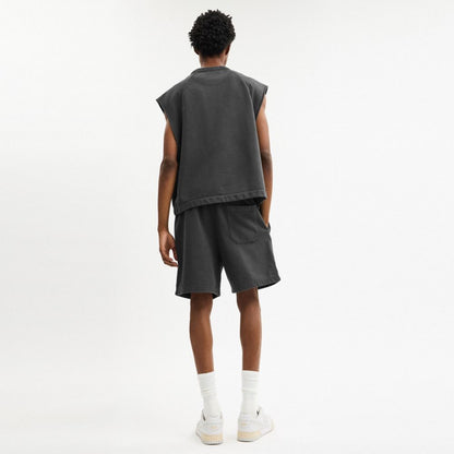 Coach Sleeveless Garment Dye Crewneck Black