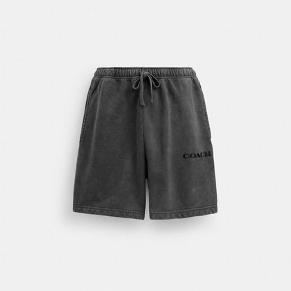 Coach Garment Dyed Pull On Shorts Black