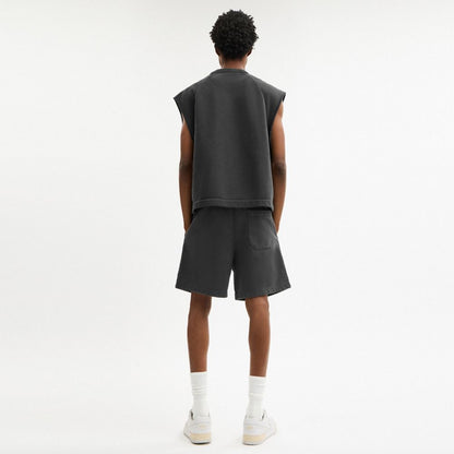 Coach Garment Dyed Pull On Shorts Black
