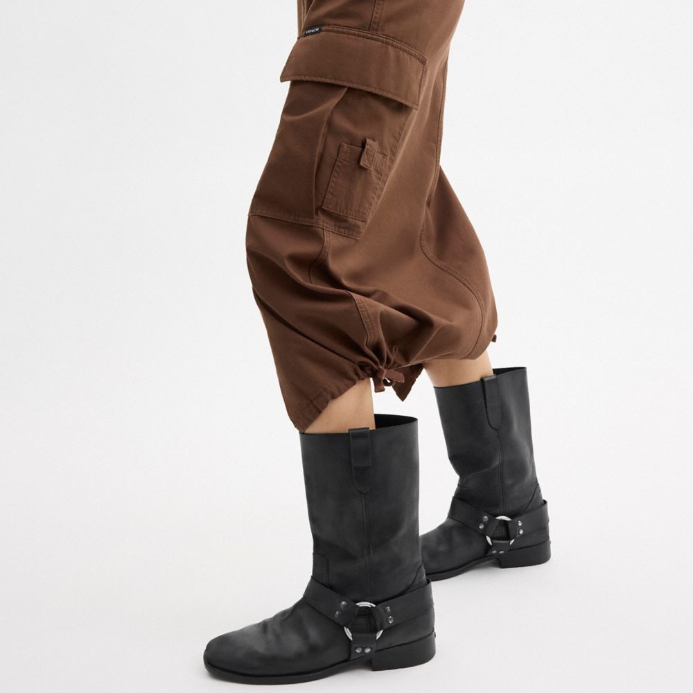 Coach Cargo Maxi Skirt In Organic Cotton Brown