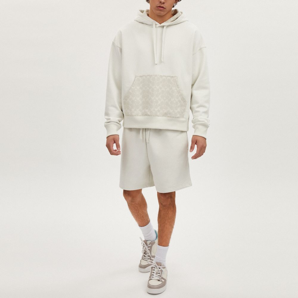 Coach Tonal Signature Shorts Off White