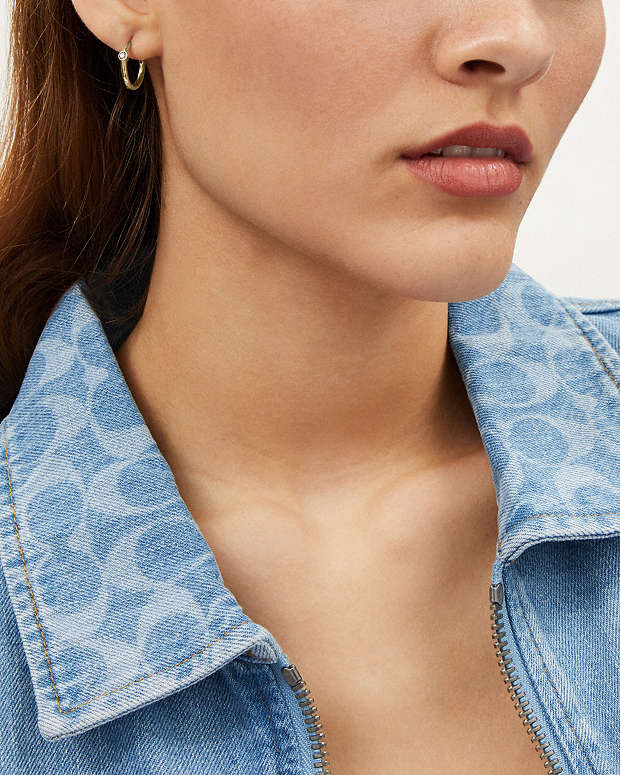 Delicate Huggie Earrings Set Gold Gold