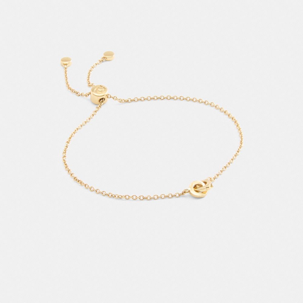 Coach Interlocking Slider Bracelet Gold