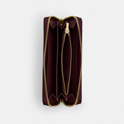Coach Long Zip Around Wallet Gold