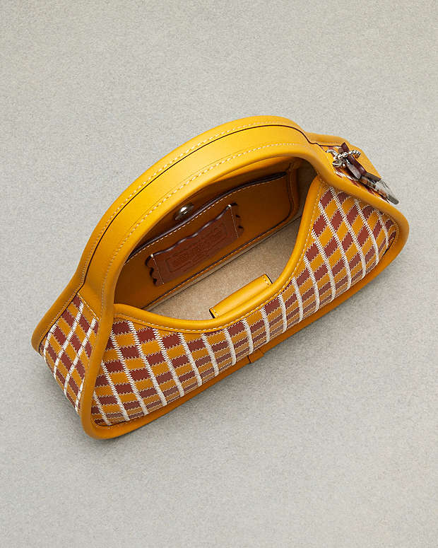 Ergo Bag In Checkerboard Upcrafted Leather Buttercup-Rust Buttercup-Rust