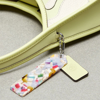 Coach Ergo Bag In Coachtopia Leather With Lava Appliqué Pale Lime Multi