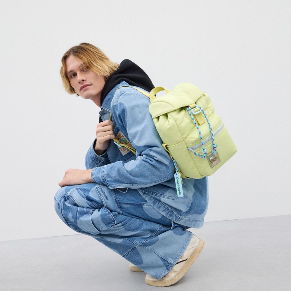 coachtopia loop mini backpack Coach Cloud India Made with 100% recycled Pet plastic Coach Coachtopia Loop Mini Backpack