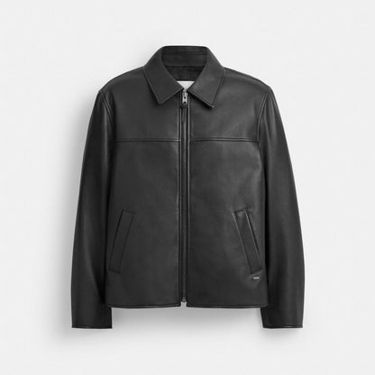 Coach Leather Jacket Black