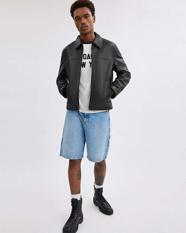 Leather Jacket Black Black