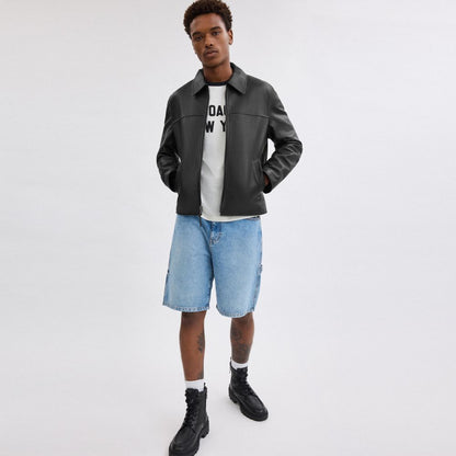 Coach Leather Jacket Black