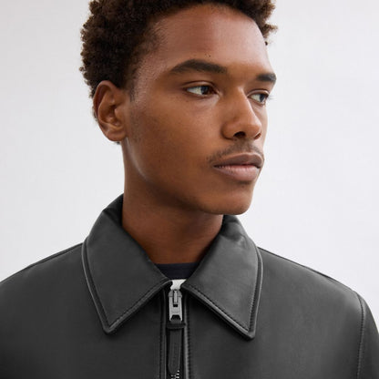 Coach Leather Jacket Black