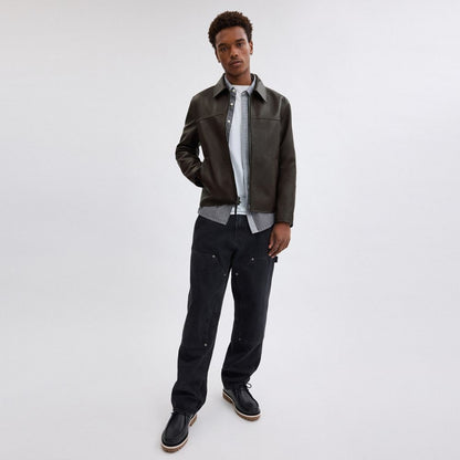 Coach Leather Jacket Burnt Espresso