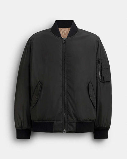 Reversible Ma 1 Jacket In Recycled Polyester Black - Khaki Sig Black - Khaki Sig