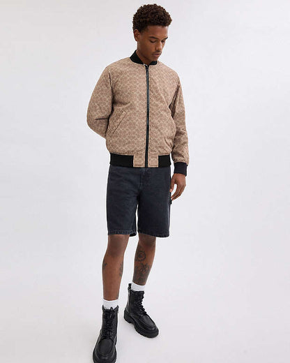 Reversible Ma 1 Jacket In Recycled Polyester Black - Khaki Sig Black - Khaki Sig