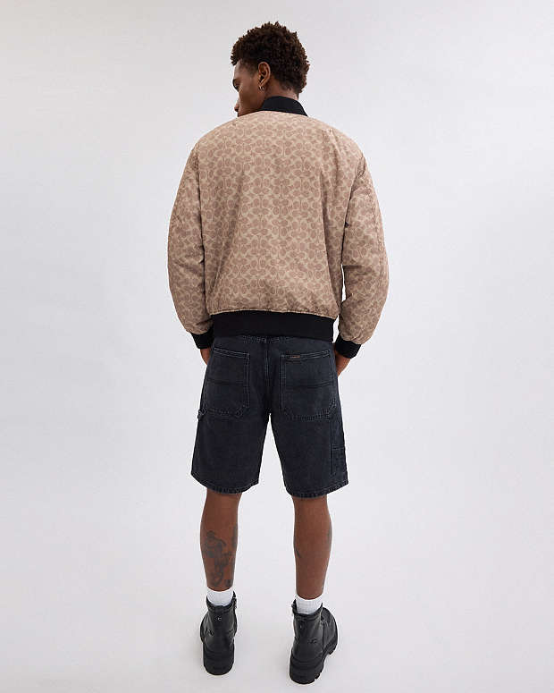 Reversible Ma 1 Jacket In Recycled Polyester Black - Khaki Sig Black - Khaki Sig
