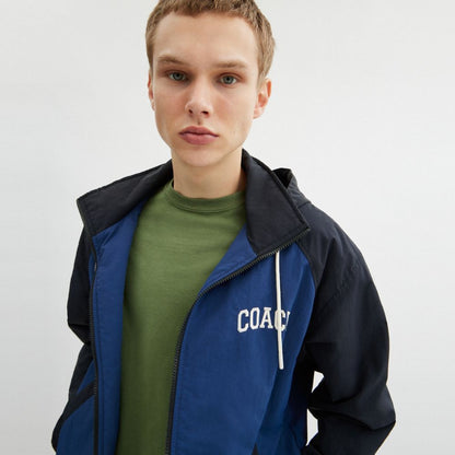 Coach Stadium Jacket In Recycled Polyamide Navy Blue