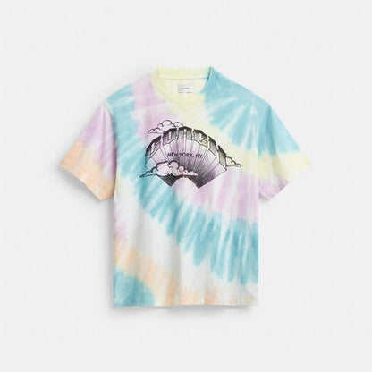 Coach Tie Dye Crewneck T Shirt In Organic Cotton Tie Dye