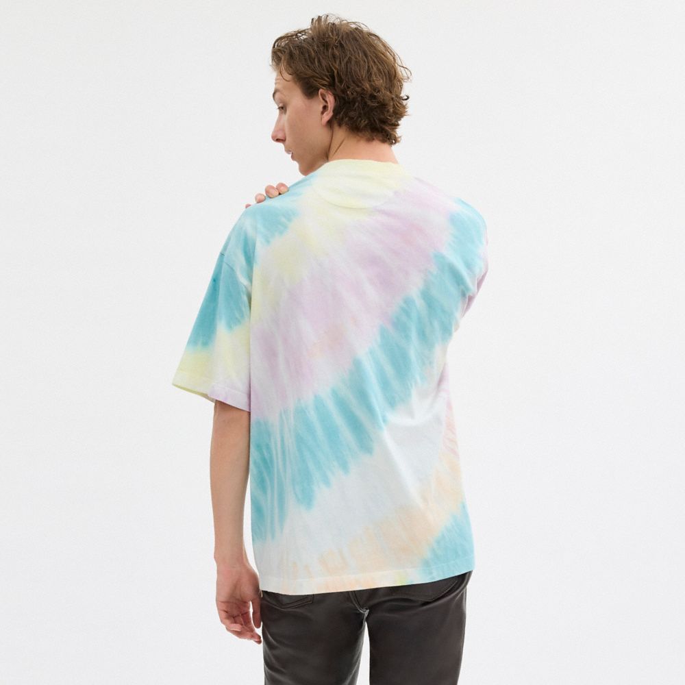 Coach Tie Dye Crewneck T Shirt In Organic Cotton Tie Dye