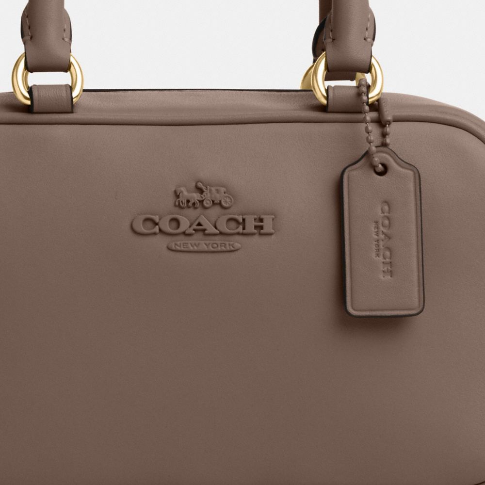 Coach Satchel Crossbody Gold Dark Stone