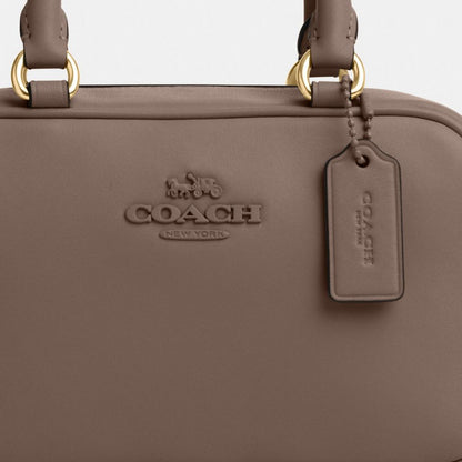Coach Satchel Crossbody Gold Dark Stone