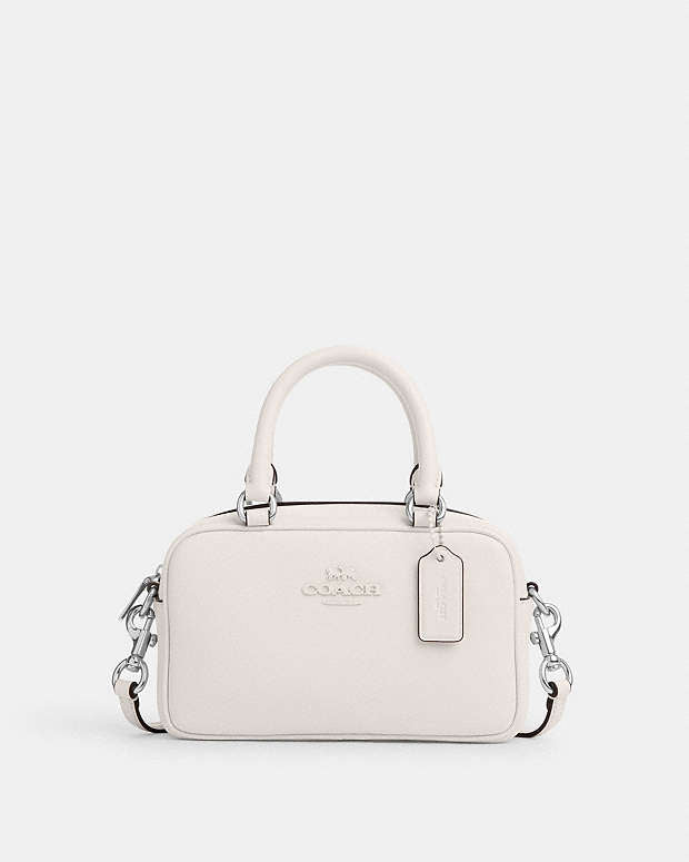 Satchel Crossbody Smooth Leather-Silver-Chalk Smooth Leather-Silver-Chalk