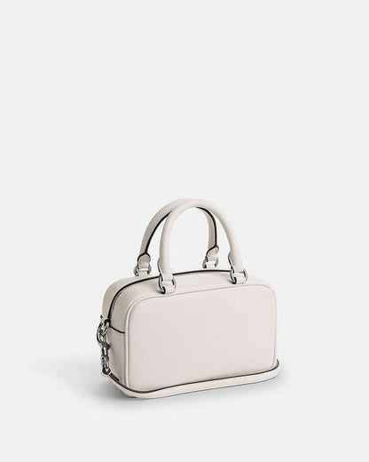 Satchel Crossbody Smooth Leather-Silver-Chalk Smooth Leather-Silver-Chalk