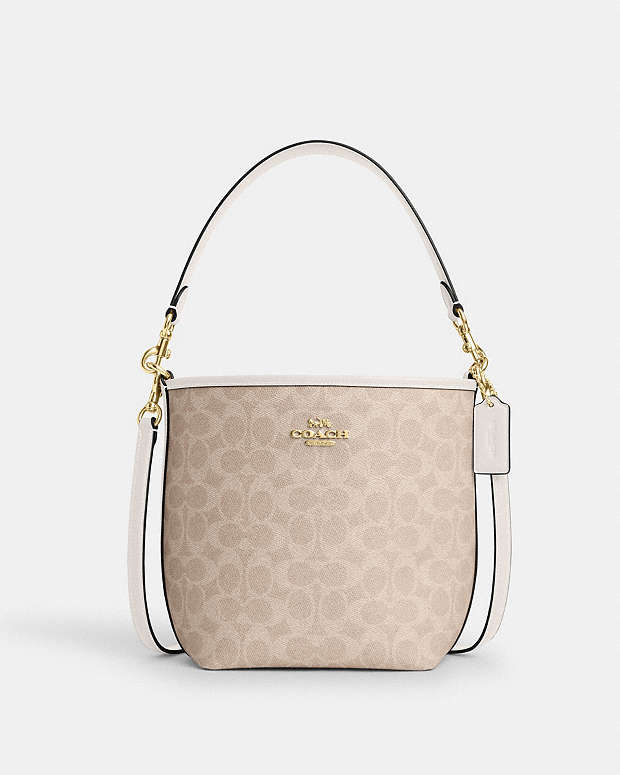 City Bucket Bag In Signature Canvas Signature Canvas-Gold-Sand-Chalk Signature Canvas-Gold-Sand-Chalk