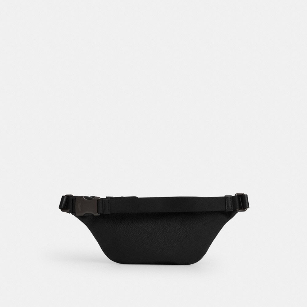 Coach Warren Mini Belt Bag In Signature Jacquard Black Copper Black
