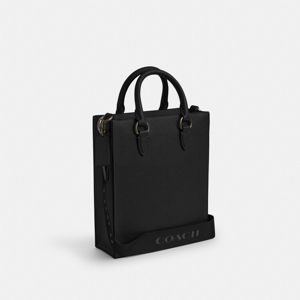 Dylan Tote Bag Pebbled Leather-Gunmetal-Black Pebbled Leather-Gunmetal-Black