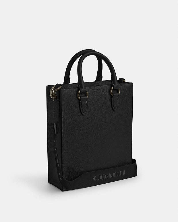Dylan Tote Bag Pebbled Leather-Gunmetal-Black Pebbled Leather-Gunmetal-Black