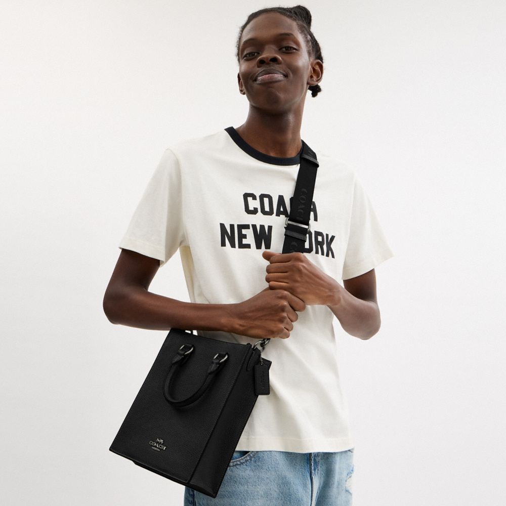 Dylan Tote Bag Pebbled Leather-Gunmetal-Black Pebbled Leather-Gunmetal-Black