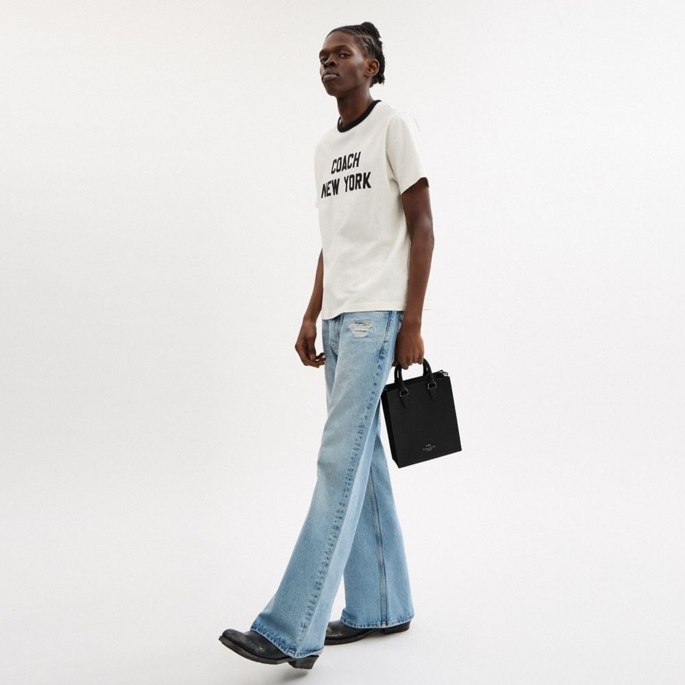 Dylan Tote Bag Pebbled Leather-Gunmetal-Black Pebbled Leather-Gunmetal-Black