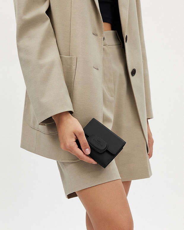 Eliza Small Wallet Smooth Leather-Gunmetal-Black Smooth Leather-Gunmetal-Black