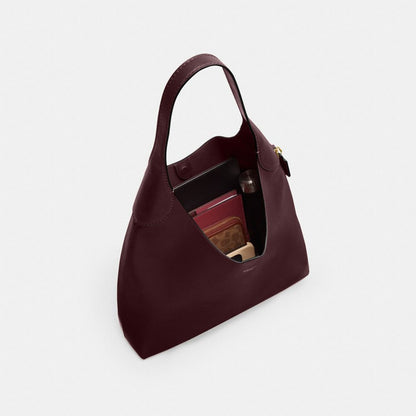 Coach Brooklyn Shoulder Bag 39 Brass Merlot