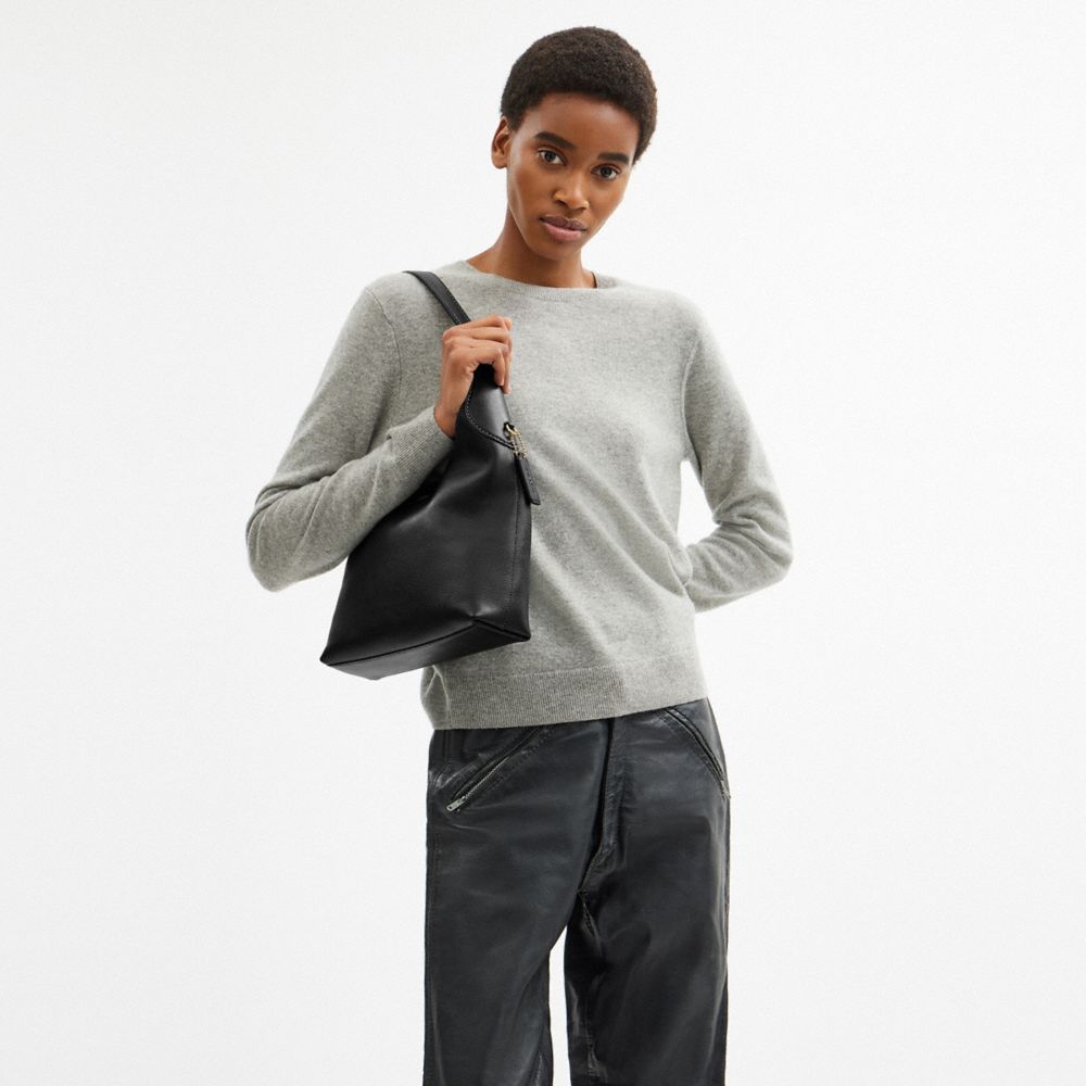 Coach Brooklyn Shoulder Bag 28 Brass Black