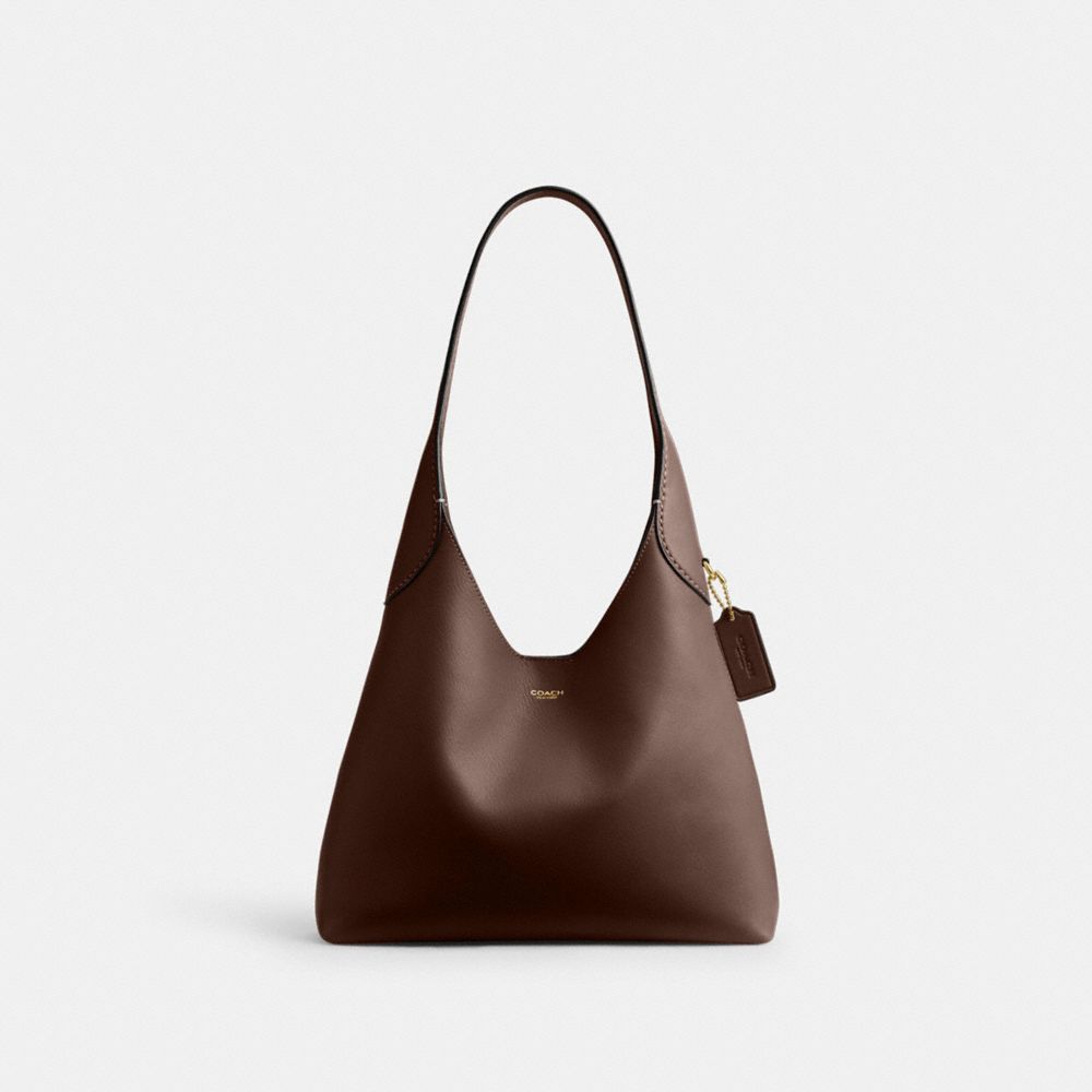Brooklyn Shoulder Bag 28 Natural Grain Leather-Brass-Maple Natural Grain Leather-Brass-Maple