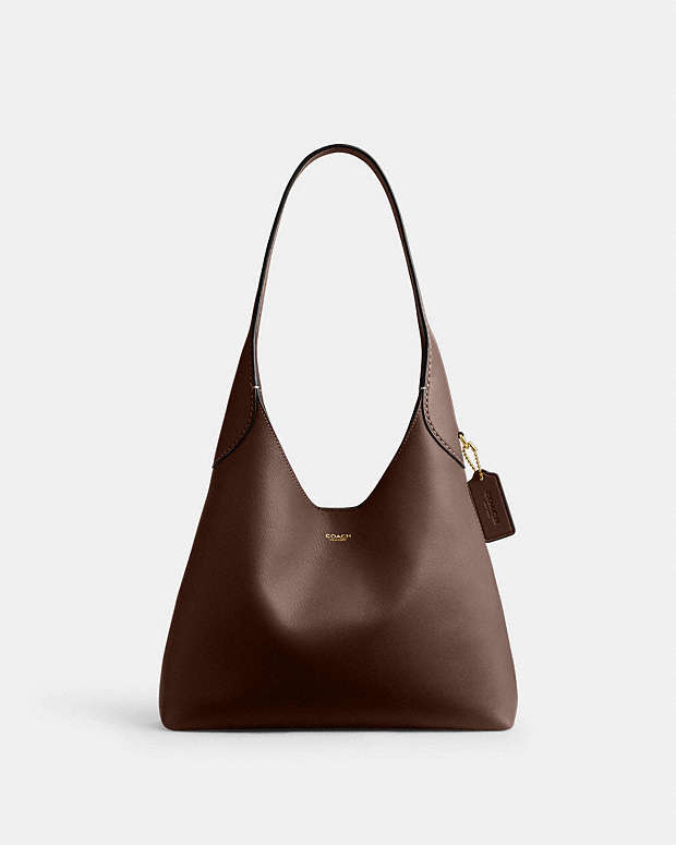 Brooklyn Shoulder Bag 28 Natural Grain Leather-Brass-Maple Natural Grain Leather-Brass-Maple