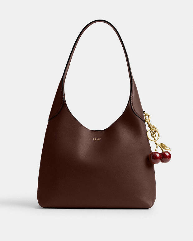 Brooklyn Shoulder Bag 28 Natural Grain Leather-Brass-Maple Natural Grain Leather-Brass-Maple