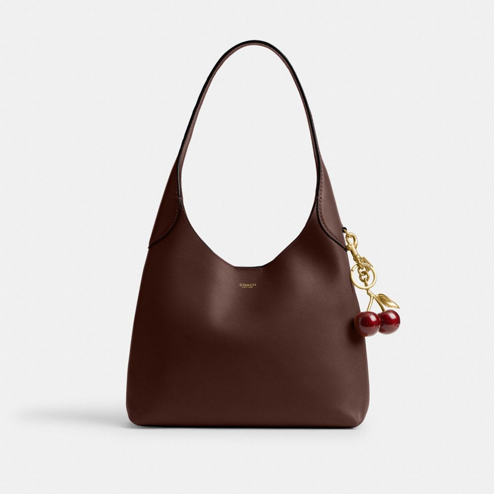 Brooklyn Shoulder Bag 28 Natural Grain Leather-Brass-Maple Natural Grain Leather-Brass-Maple