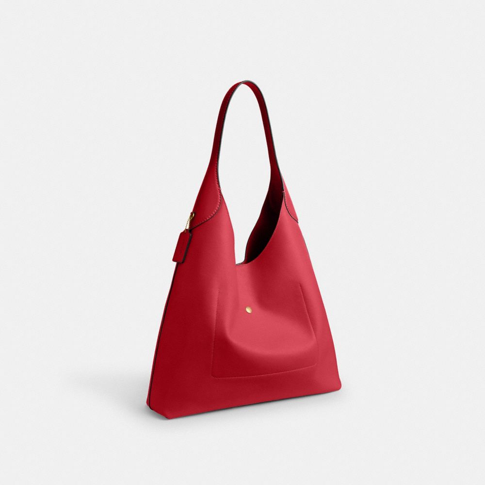 Coach Brooklyn Shoulder Bag 28 Brass/Scarlet