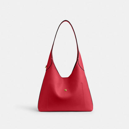 Coach Brooklyn Shoulder Bag 28 Brass/Scarlet