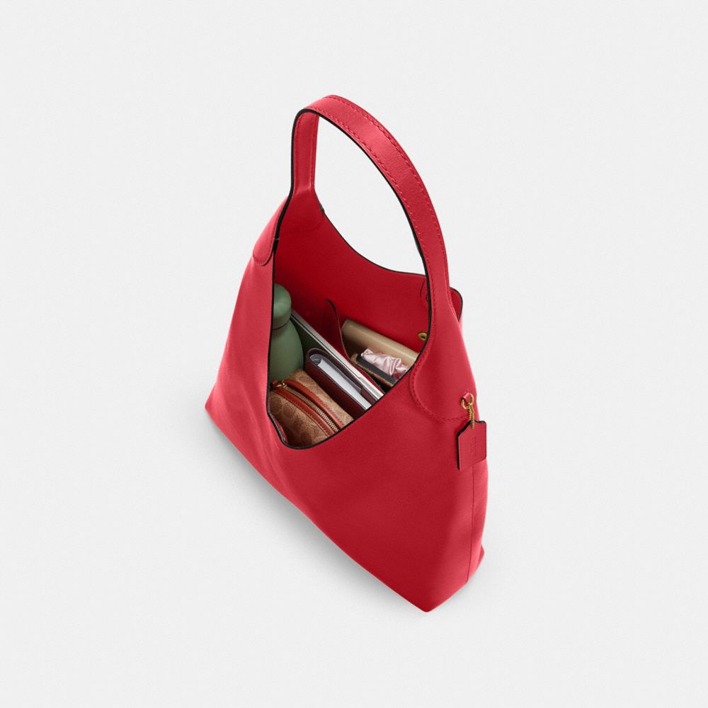 Coach Brooklyn Shoulder Bag 28 Brass/Scarlet
